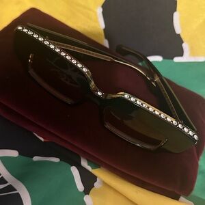 Black GUCCI Sunglasses with Crystal Accents